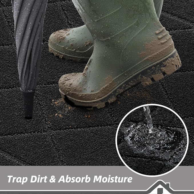 BEQHAUSE Dirt Trapper Door Mat 48" x 72", Doormat Non-Slip Entryway Rugs