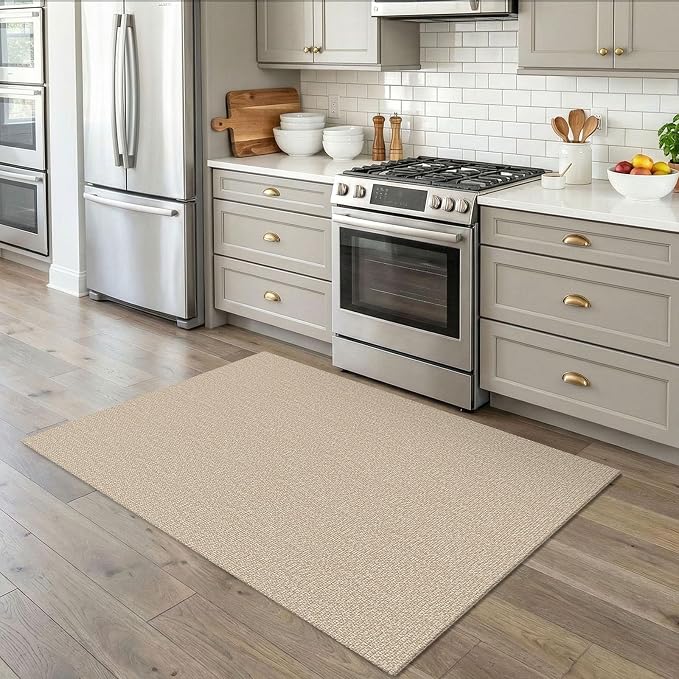 EARTHALL Washable Area Rug 4x5 Ft Non Slip Rugs