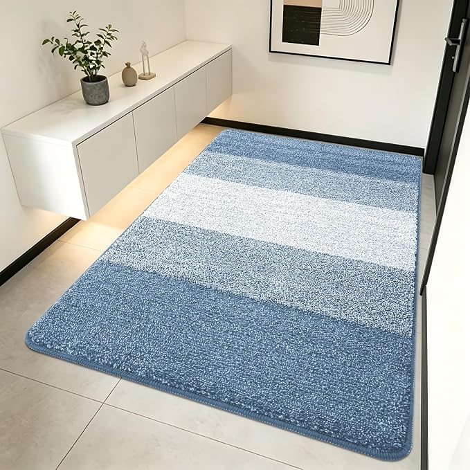 Kitinjoy Indoor Outdoor Door Mat, 70x35 Non-Slip Absorbent Dirt Trapper