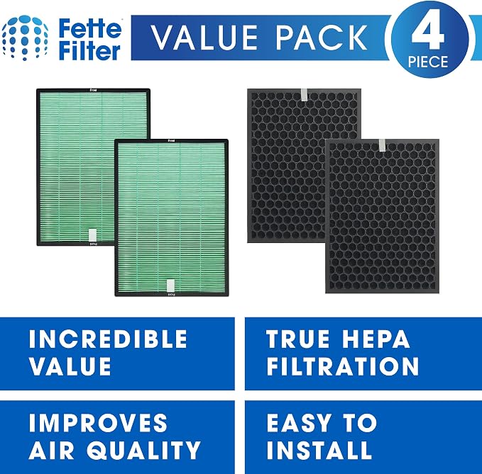 Fette Filter - Air Purifier Replacement Set Compatible