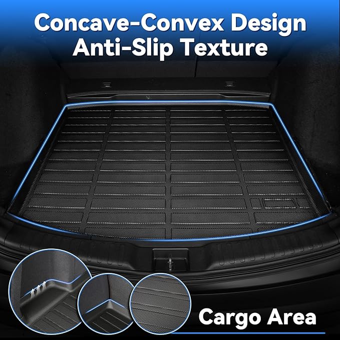 Hutisya-Floor Mats & Cargo Liner Set Fit for Lexus RX RX350 RX450h 2010-2015 All Weather Protection Anti-Slip & Durable TPE Full Set Liners Automotive Accessories-Black
