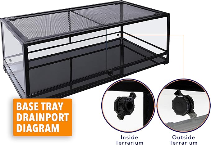 Carolina Custom Cages, 60Lx24Wx24H Tall Extra-Extra-Long Deep Terrarium; Easy Assembly