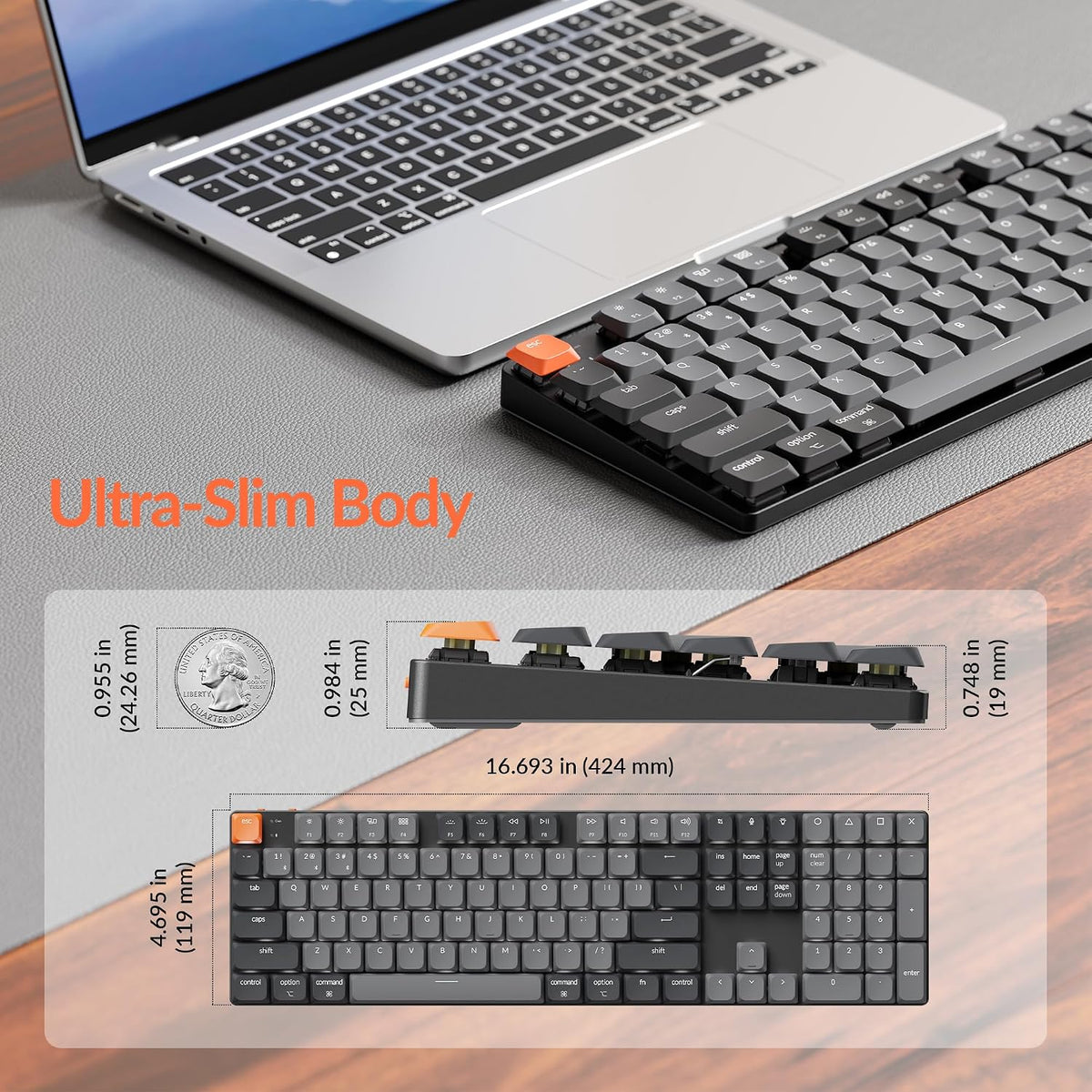 Keychron K5 Version 2 Wireless Bluetooth Low Profile Mechanical Keyboard