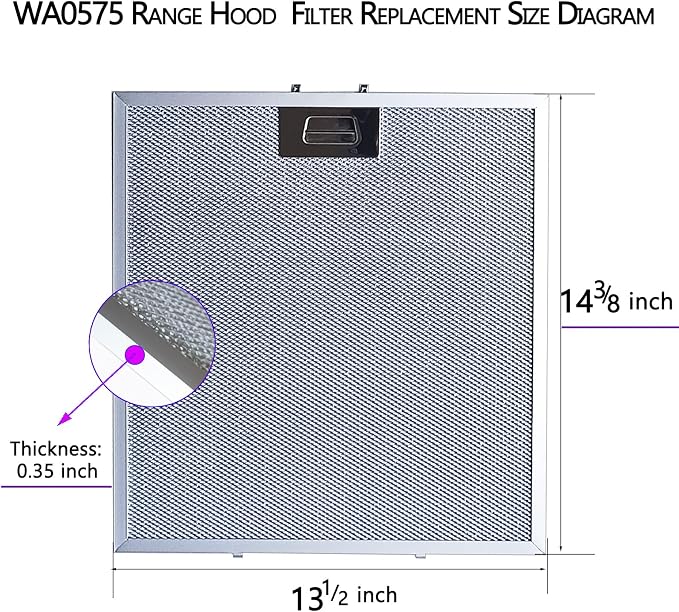 2-Pack Upgraded WA0575 Range Hood Filters Replacement