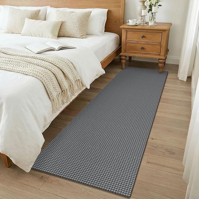 KOZYFLY Woven 2x7 Washable Kitchen Runner Rug, Non Slip Runners