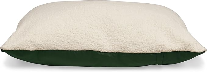 Soft Plush Personalized Pet Pillow Dog Bed Custom Embroidered - Removable Pet Bed Cover - Large Green