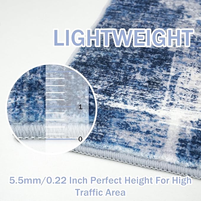 IOHOUZE Abstract Runner Rug 3x20 Ft Extra Long Washable Runners