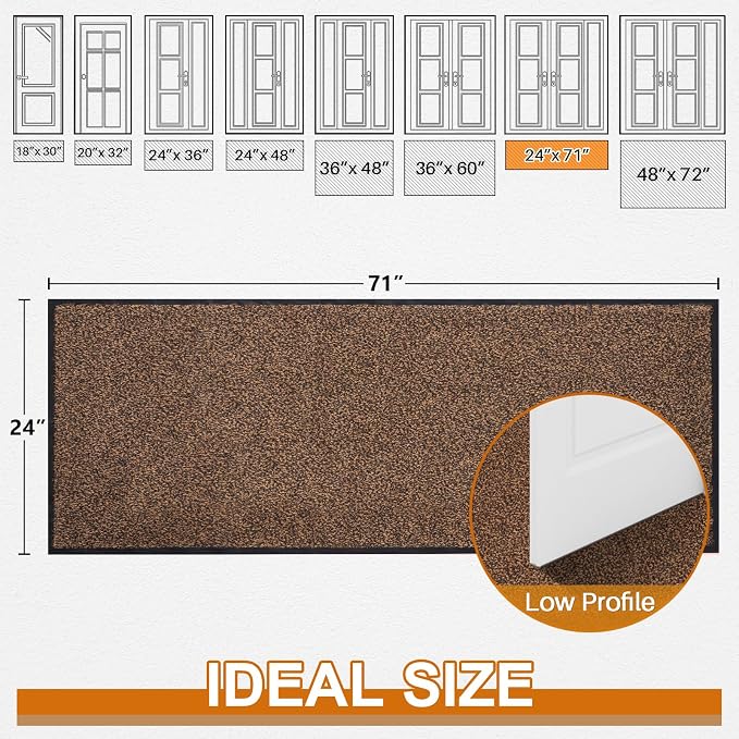 Mibao Front Door Mat Indoor Entrance, Dirt Trapper Welcome Mat