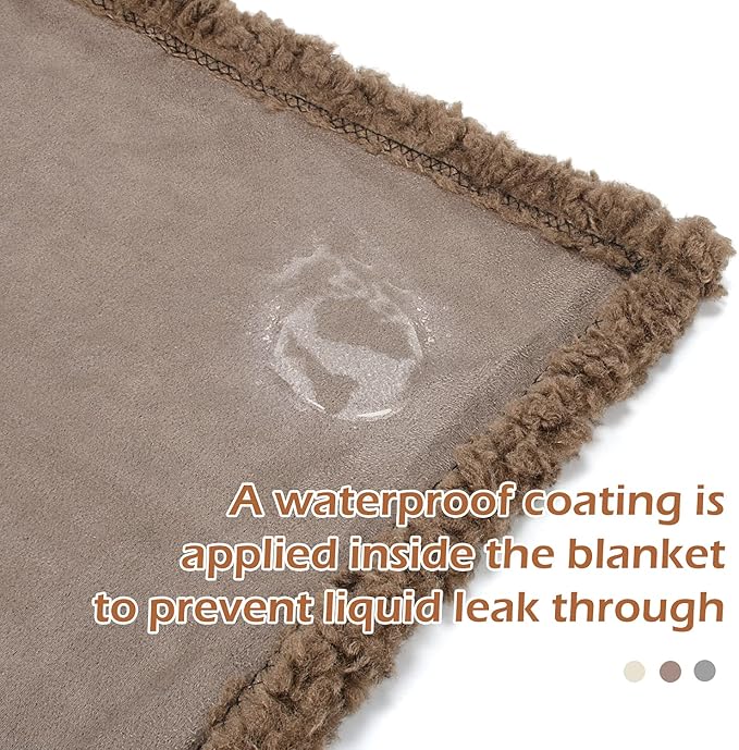Kritter Planet Waterproof Bed Blanket, Soft and Washable Absorbent Blanket Pad, Leak-Proof Blanket Cover for Couch, Sofa, Bed