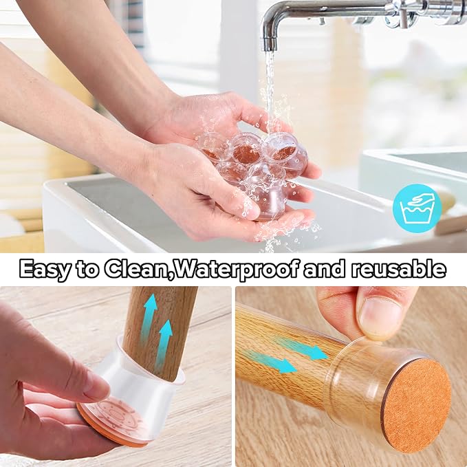 32PCS Upgraded Silicone Chair Leg Floor Protectors