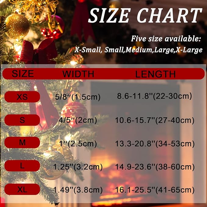 Christmas Plaid Dog Collar with Bow, Red and Blue Check Adjustable Pet Collar with Quick Release, Christmas Stripes Bowtie Collar for Small Medium Large Dogs XS