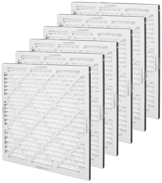 Amazon Basics 20x20x1 Air Filter 6 Pack, MERV 11 AC Furnace Filters