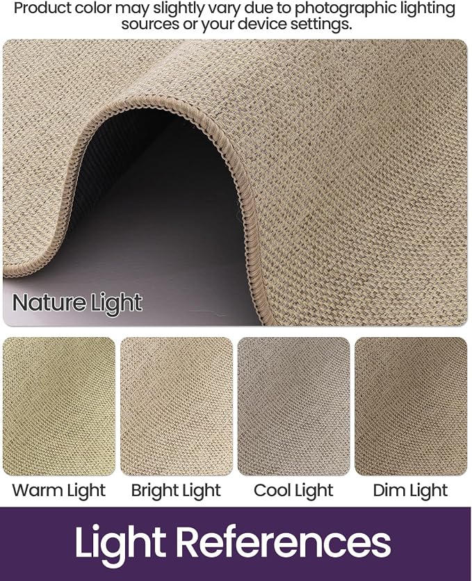 DEXI Hallway Runner Rug 2'4"x8', Non Slip Rubber Backed Runners Carpet