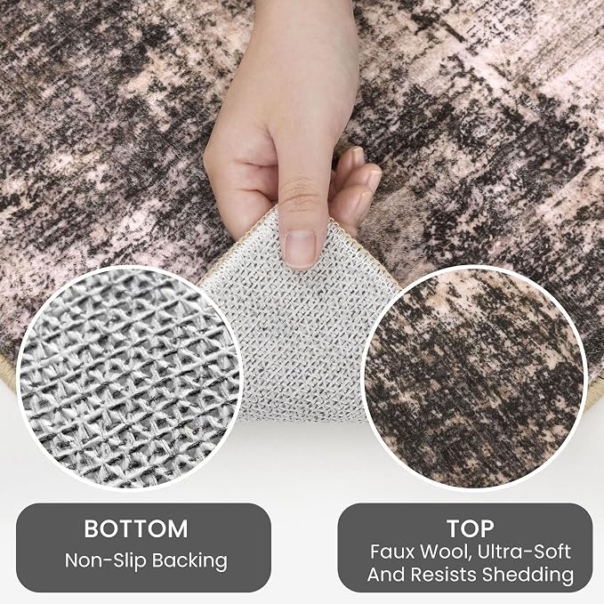IOHOUZE Abstract Area Rug 4x6 Ft Washable Rugs