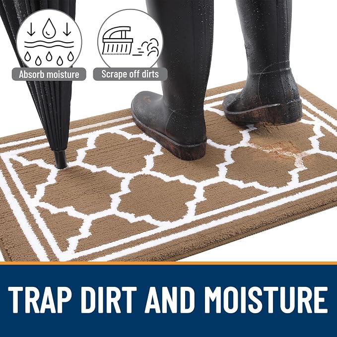 Buganda Runner Indoor Door Mat, Dirt-Resistant and Absorbent Doormat, Low