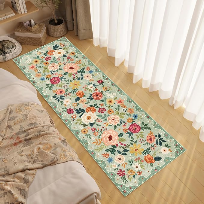 DUKINO 2x10 Kitchen Runner Rug for Hallway, Washable Runner Rug
