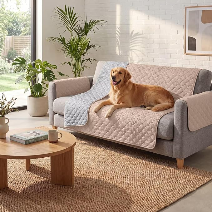 Waterproof Dog Bed Cover Pet Blanket Sofa Pet Bed Mat,Leak Proof Washable Incontinence Mattress Protectors,Suitable for People Who Cannot Take Care of Themselves,30x30 Inch Khaki