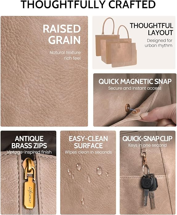 Laptop Tote Bag for Women, Leather Work Tote