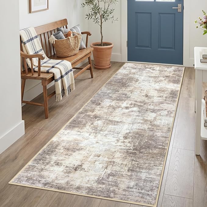 IOHOUZE Abstract Runner Rug 3x7 Ft Washable Runners