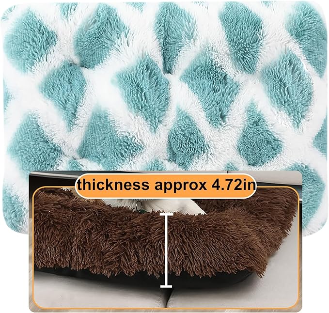 Dog Crate Mat, Dog Bed for Large Dogs, Comfy Fluffy Kennel Pad Anti-Slip for Dog beds & Furniture, Quilted Dog Bed for Pets for Medium/Small Dogs Cats (Color : A1, Size : 16.9x11)