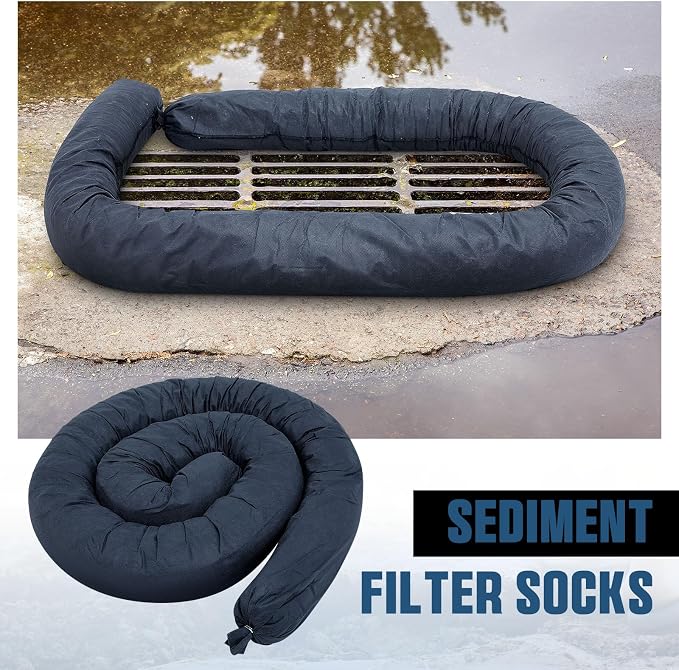2 Pcs Sediment Filter Erosion Control Blanket Silt Fence Sock