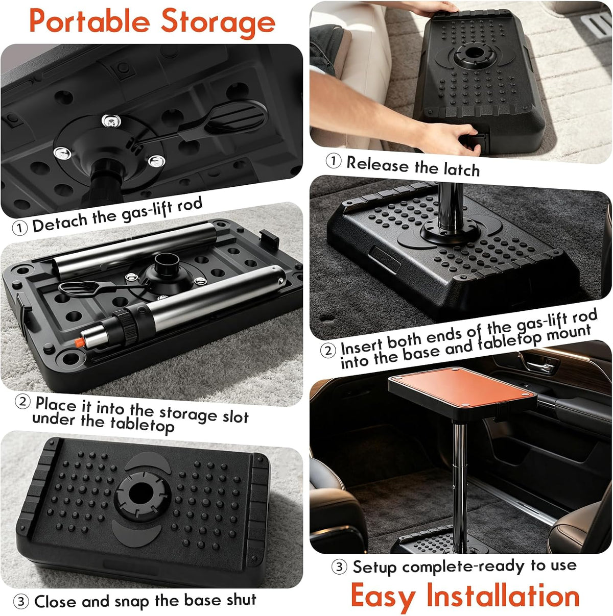 Car Seat Tray Table, Multi-Function Adjustable Car Laptop Desk (Mini)