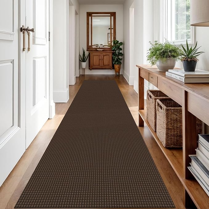 IOHOUZE Washable Runner Rug 3x12 Non Slip Rubber Backed Extra Long Hallway