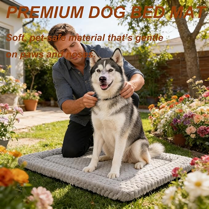 Dog Bed Mat - Reversible Dog Crate Bed Mats, Soft & Breathable Kennel Pad, Durable Crate Bed for Small Medium Large Dogs & Cats