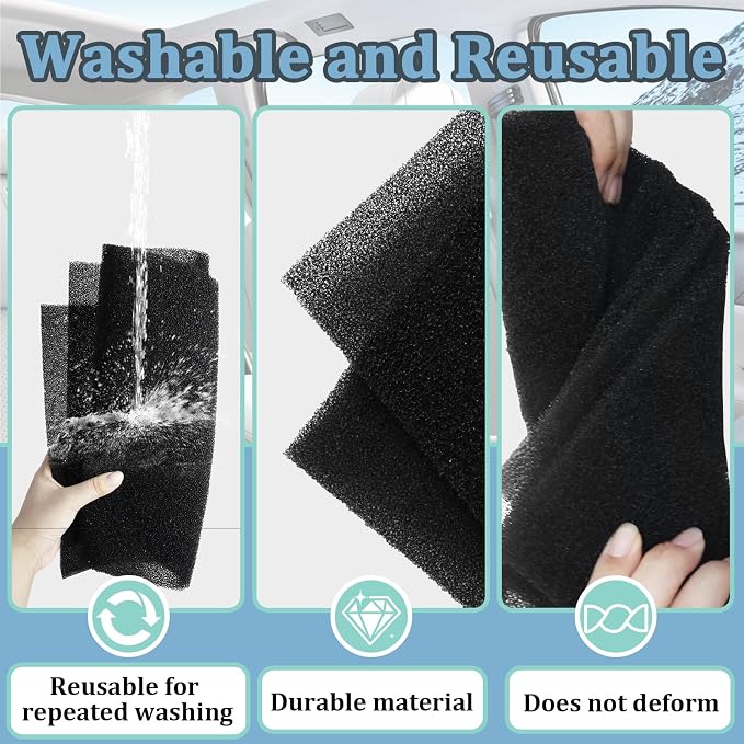 30 PPI Sponge Filter, Foam Filter Replacement, Universal Air Filter Sheet