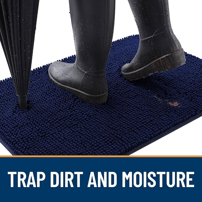 OLANLY Dog Door Mat for Muddy Paws 59x35, Absorbs Moisture and Dirt, Absorbent