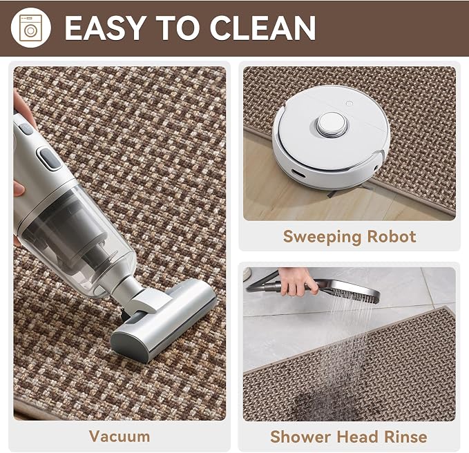 Indoor Door Mat 36x60 Dirt Resistant and Absorbent, Non-Slip Rubber Backing