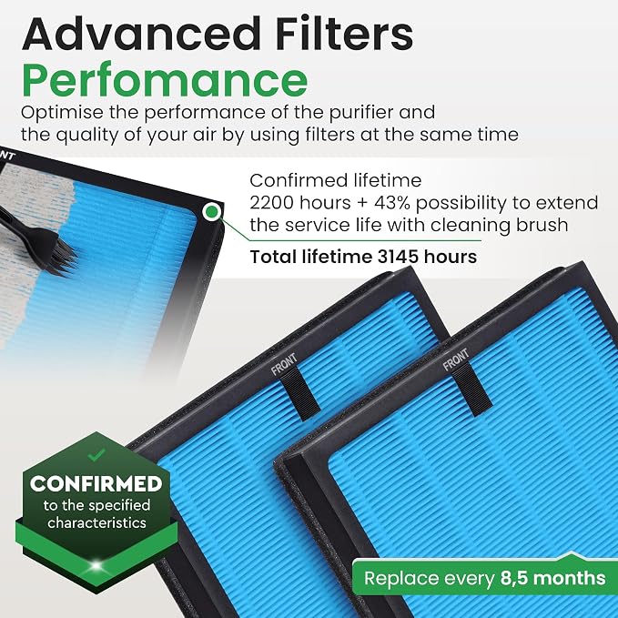 2 Pack HY4866 True HEPA Replacement Filter Compatible
