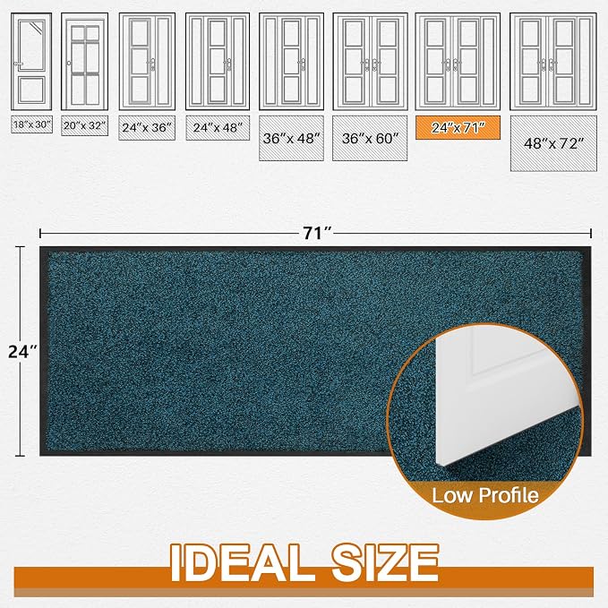 Mibao Front Door Mat Indoor Entrance, Dirt Trapper Welcome Mat