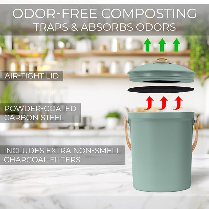 Beautiful Kitchen Compost Bin