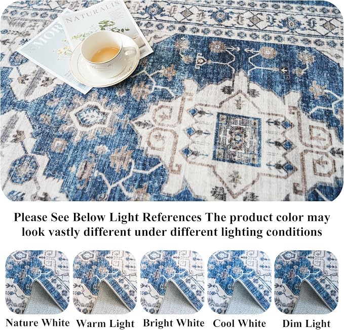 2x5 Washable Hallway Runner Rug: Indoor Farmhouse Entryway Kitchen Rugs