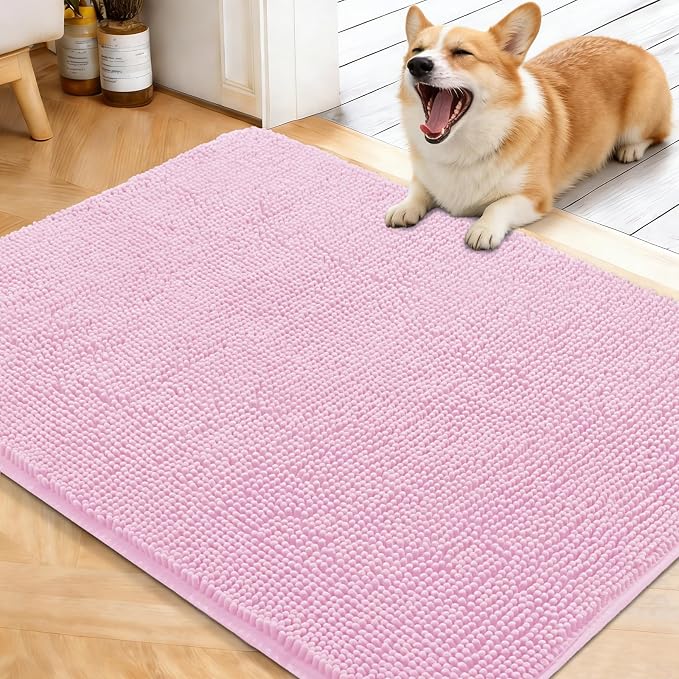 OLANLY Dog Door Mat for Muddy Paws 40x32, Absorbs Moisture and Dirt, Absorbent
