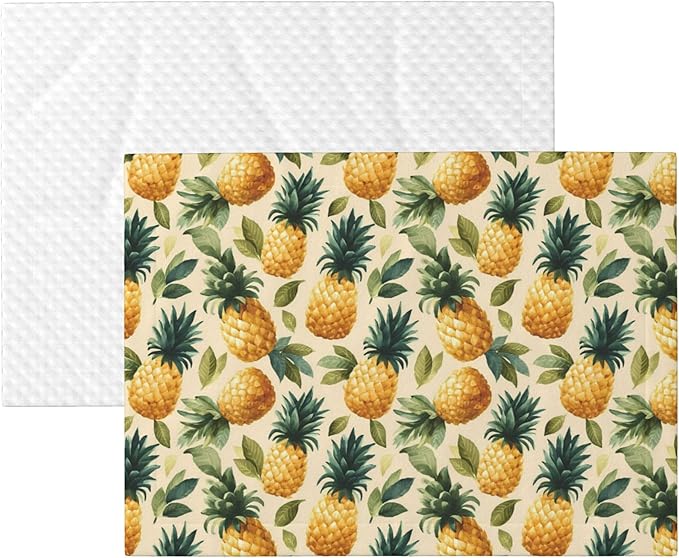 Waterproof Dog Blanket Soft Pet Blanket for Puppy Cat, Fleece Cat Throw Blankets for Furniture Bed Couch Sofa Reversible - Pineapple