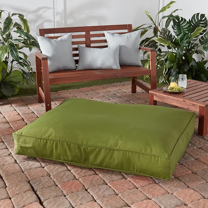 Charlie Rectangle Indoor/Outdoor Pillow Style Dog Bed, Hunter, Large (36" x 48")