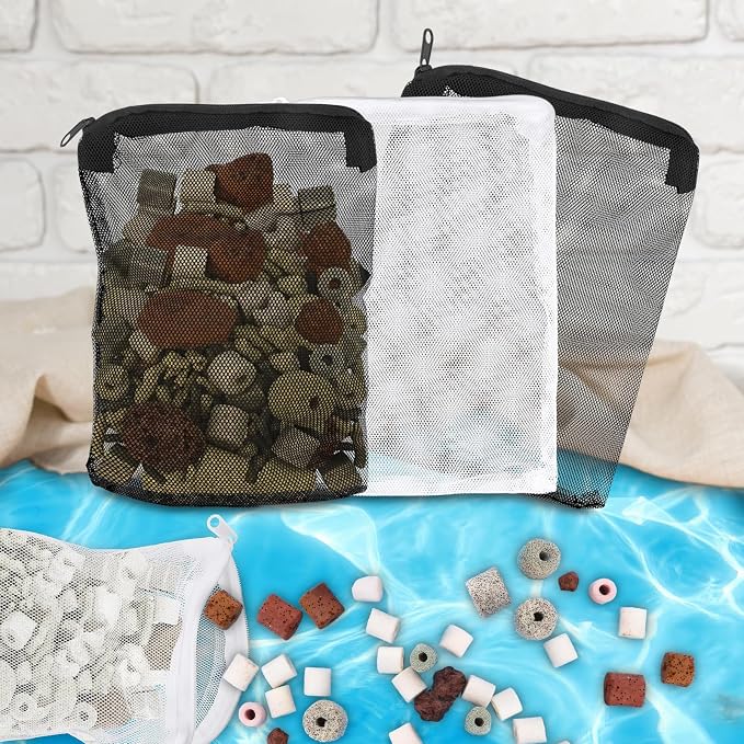 16 Pcs Aquarium Filter Media Bags Extra Fine, 7.8 x 5.9 Inch Filter Media Bag