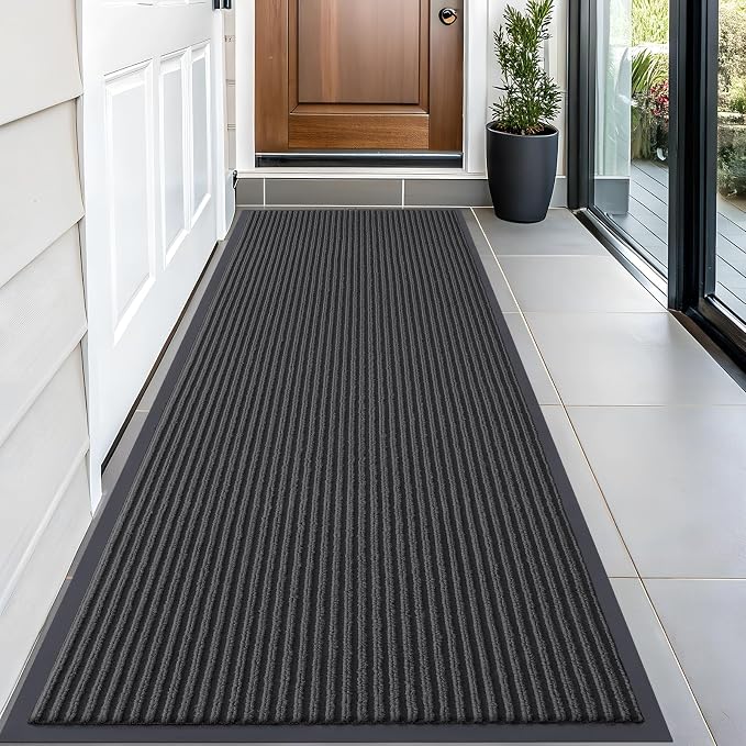 OLANLY Front Door Mat Indoor Outdoor Entrance, Waterproof Heavy Duty Doormat