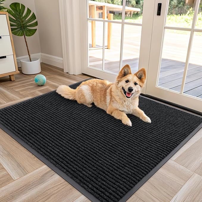 OLANLY Front Door Mat Indoor Outdoor Entrance, Waterproof Heavy Duty Doormat