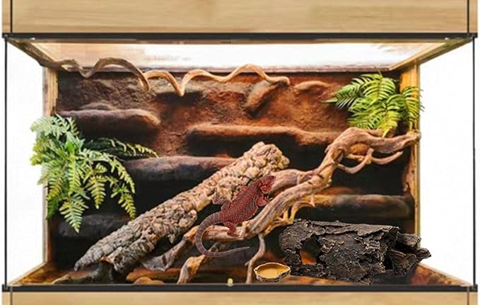 XL Beard Dragon,Lizard and Reptile Hide,Fish Tank Accessories Hides,Aquarium Decor for Betta Fish,Shrimp,Hermit Crabs,Spiders,Mice,Leopard Geckos,Toads and Frogs