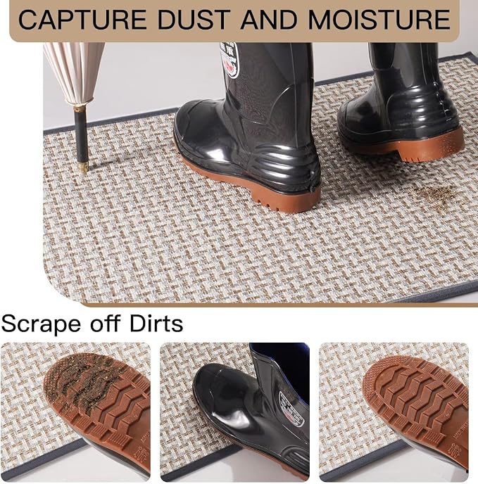 YDKGL Door Mat 31"x47", Dirt Resistant and Absorbent, Non-Slip Rubber Backing