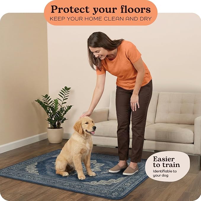 Super Absorbent Washable Pee Pads for Dogs (2-Pack) – Reusable Puppy Training Pads, 100% Waterproof & Leakproof Dog Pee Pads with Non-Slip Backing – Durable, Quick-Dry Pet Pads for Crates & Floors.