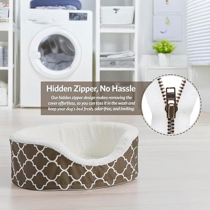 MidWest Homes for Pets Orthoperdic Egg-Crate Nesting Pet Bed w/Teflon Fabric Protector, XL Brown