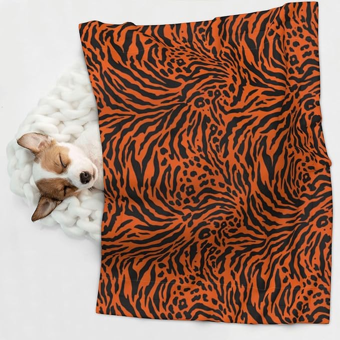 Reversible Pet Blanket for Sofa Protection Pet Comfort, 3D Realistic Cheetah Leopard Print, Double Sided Design with Cozy Nubby Nap Side and Durable Smooth Play Side