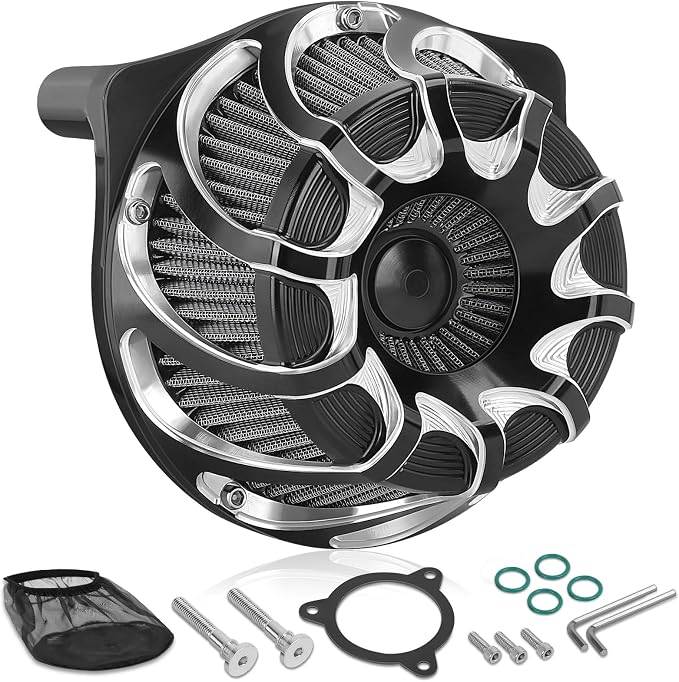 High Flow Air Cleaner Intake Filter System Kit Air Filters Cover Drift Style