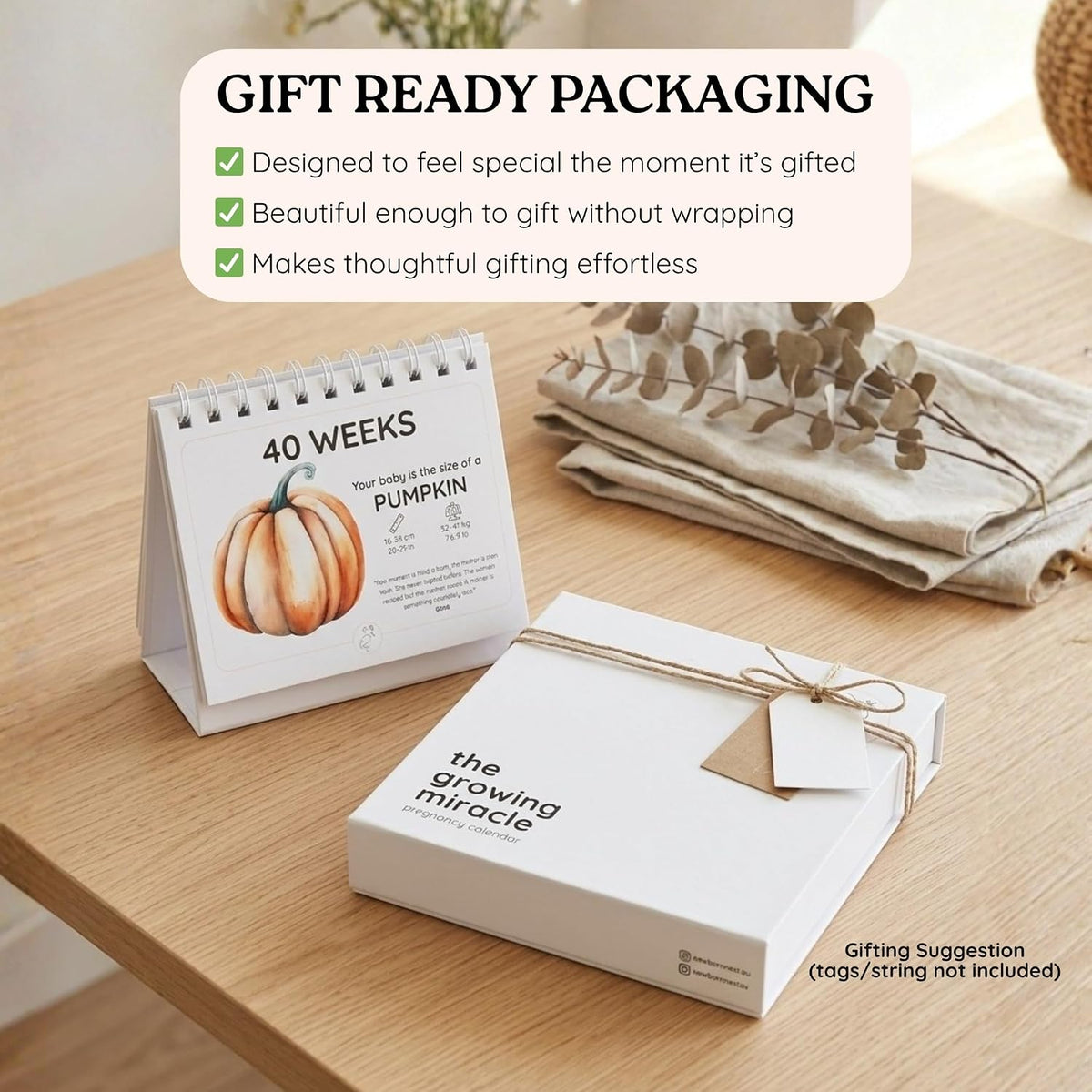 Pregnancy Calendar (Weeks 6–40) - Gift for Expecting Parents