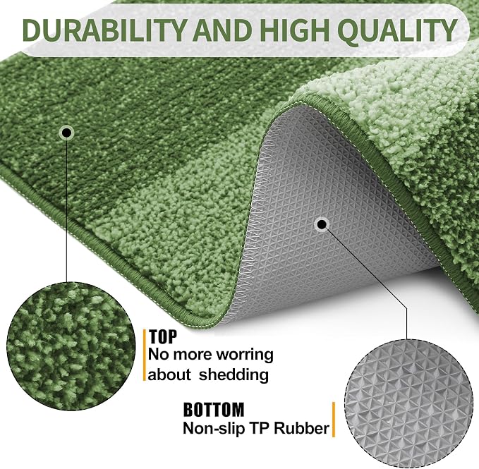 Kitinjoy Indoor Outdoor Door Mat, 40x32 Non-Slip Absorbent Dirt Trapper
