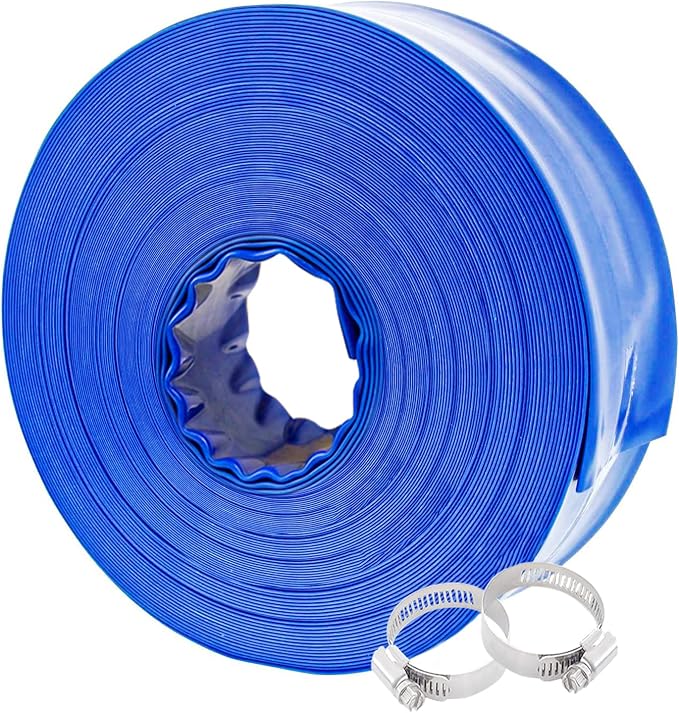 Poolvio 1-1/2" x 100' Professional Blue Backwash Hose